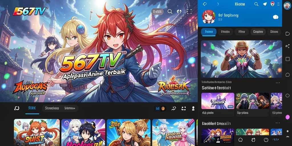 Tampilan gameplay dari aplikasi streaming Anime 567TV yang menarik.