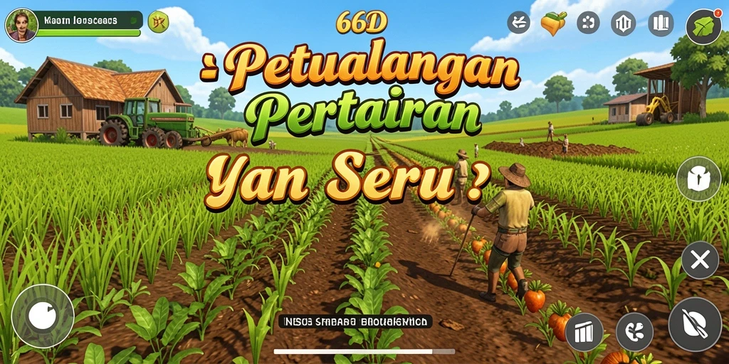 Tampilan gameplay seru dalam game pertanian 66D yang menarik.
