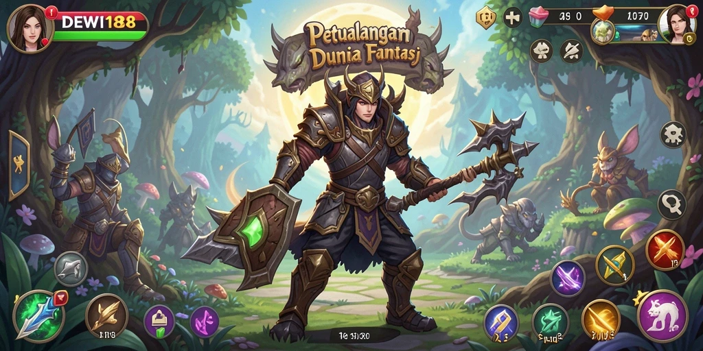 Tampilan gameplay DEWI188 dengan petualangan yang seru dan menantang.