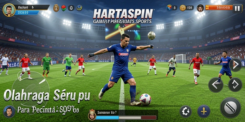 Tangkapan layar dari gameplay <strong>HARTASPIN</strong> menampilkan aksi olahraga yang mendebarkan.