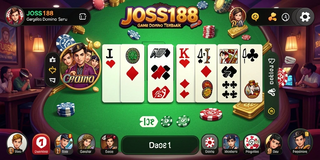 Tampilan gameplay JOSS188 yang seru dalam bermain domino.
