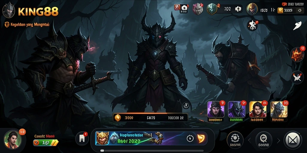 Screenshot KING88 menampilkan suasana menyeramkan yang mendebarkan.