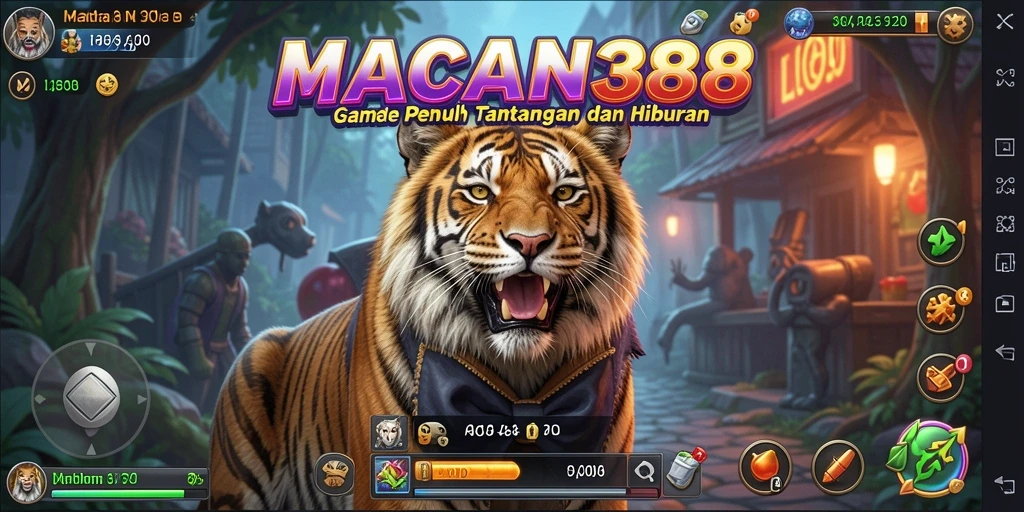 Tampilan gameplay <strong>MACAN388</strong> yang menarik dan penuh warna.
