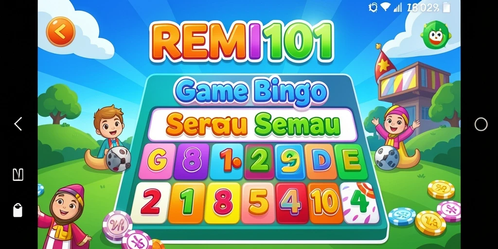 Screenshot REMI101 menampilkan gameplay Bingo yang mengasyikkan.