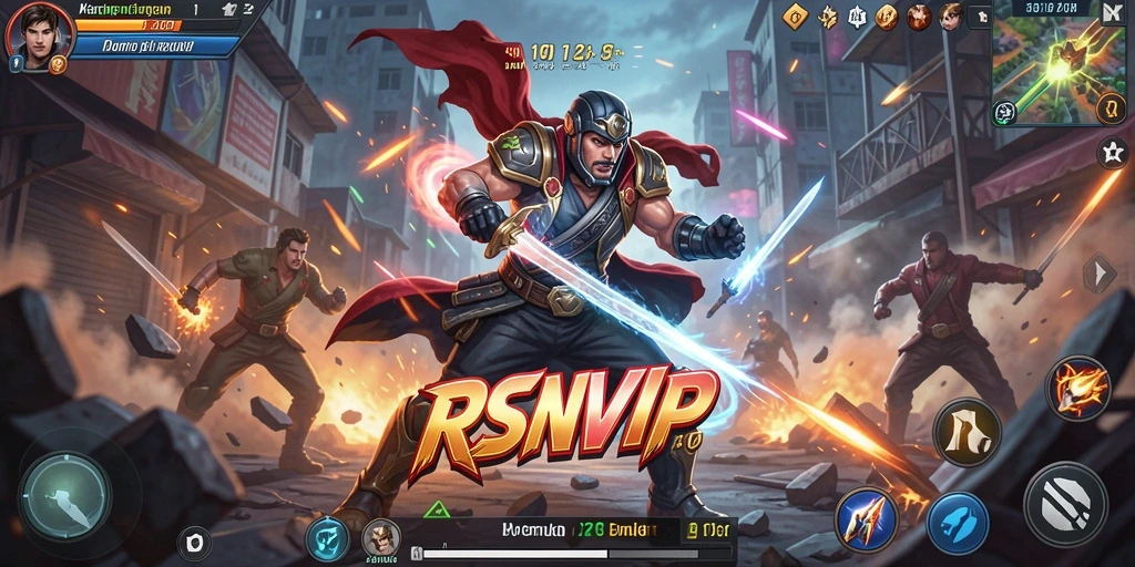 Tampilkan screenshot gameplay RSNVIP yang mendebarkan dan penuh aksi.