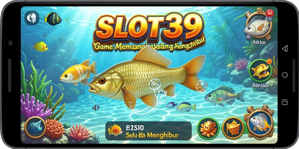 Screenshot gameplay SLOT39 menampilkan suasana memancing yang dinamis.